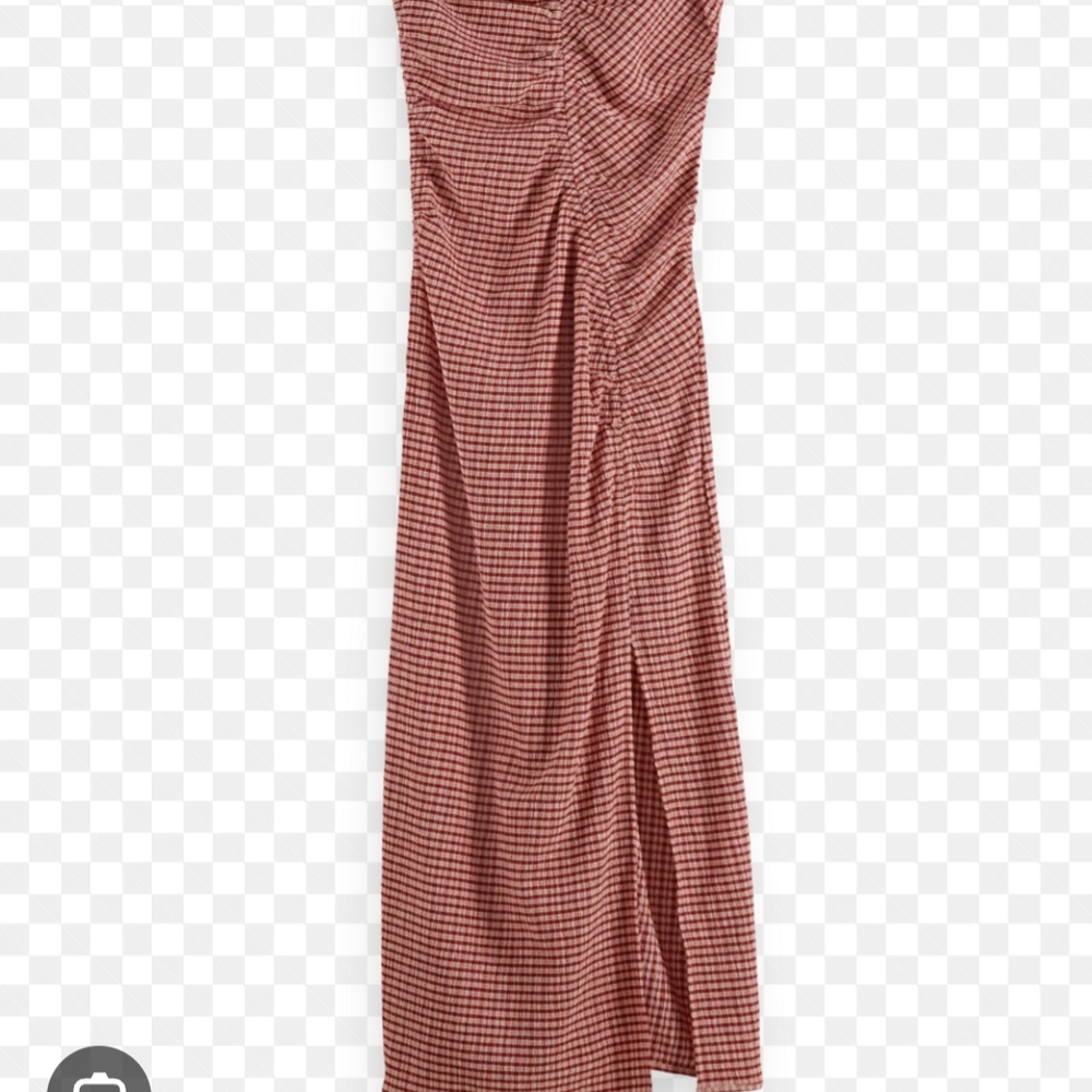 Scotch & Soda Red Checkered Backless Dress - Picture 10 of 10